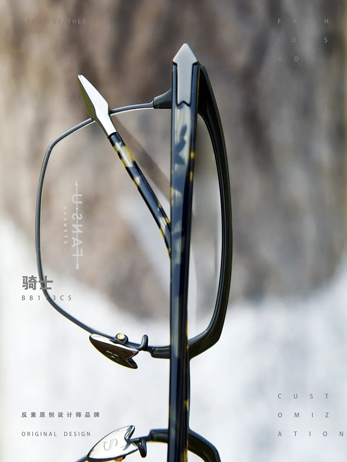 high-end eyebrow frame glasses-5